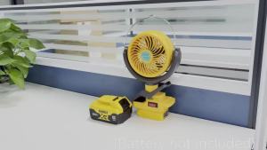 Quạt Kẹp Không Dây Dewalt 20V & 60V Dual USB Xe Đẩy Di Động Quạt Cắm Trại Ngoài Trời 2 Tốc Độ Pin Không Bao Gồm