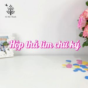 Hộp thả trái tim trang trí tiệc | Gỗ Đức Thành 58142 | Phù hợp cho tiệc cưới sinh nhật lễ tốt nghiệp