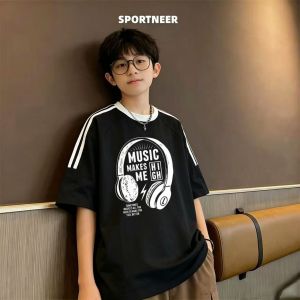 Three Stripes Pure Cotton Short Sleeve Child T-shirt