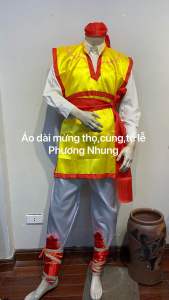 Áo lính rước kiệuđánh trốngcầm cờ-Lễ Hội đủ bộ gồm(áo+quần+2 đai+đôi xà cạp)