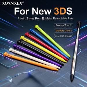 10Pcs Stylus Pen Set For New 3DS Colorful Plastic Touch Pen / Retractable Metal Stylus Replacement
