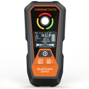 DSF02 6-in-1 Wall Scanner Type-C Rechargeable Stud Finder with Deep Modes AC Wire Metal & Pipe Detection for Safe Drilling