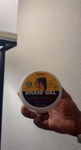 Goiple Strong Hold Braid Gel Good for Twist Locs Braids Edge No Flake Extra Hold High Shine Braiding Gel & Edge Control 8.8oz with Hair Combs