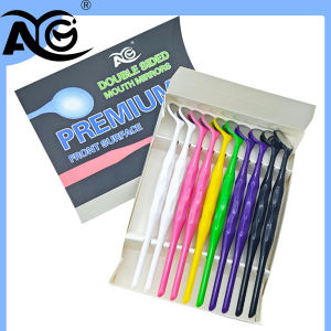 AG | AG Autoclavable 135℃ 10pcs/Box Oral Tooth Whitening Dental Double Sided Mouth Mirrors Surface Exam Reflectors With Handle