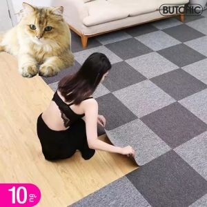 สติ๊กเกอร์ปูพื้นลายพรม 10 ชิ้น สติ๊กเกอร์ติดพรมแบบลอกและติด ถอดออกได้ ตกแต่งบ้าน DIY พรมปูพื้นภายในห้อง