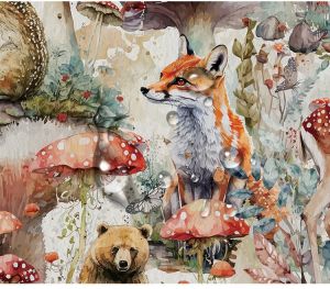 【Hàng có sẵn】 Giấy dán tường hình động vật Giấy dán tường hình nấm Boho bóc vỏ và dính cho phòng ngủ phòng tắm giấy liên lạc dán trên giấy dán tường thân thiện với người thuê
