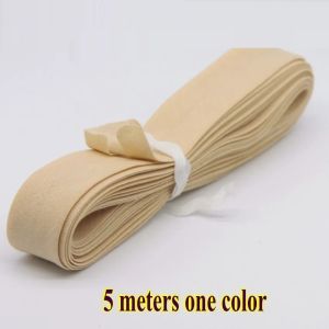 Dây Viền Cotton 20mm 5m/túi Dải Vải Gấp Dùng Cho May Vá Viền Trang Trí Phụ Kiện Thủ Công Màu Trơn Chất Liệu Grosgrain