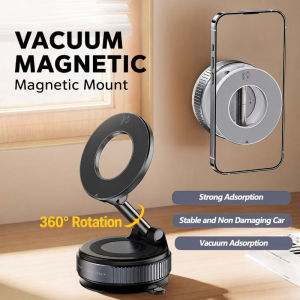 Vacuum Magnet Car Bracket Multi-angles Adjustment Upgraded Version Strong Magnetic Suck Foldable Car Navigation Phone Holder