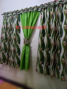 Geena Fabric Door Curtain 3in1 set Non Ring