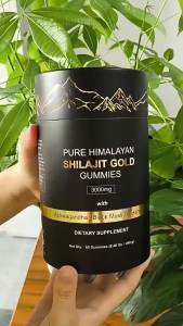 WISHCA Authentic Himalayan Shilajit Gummies Pure & Potent Daily Health Supplement with Ashwagandha Black Musli and Gokshura