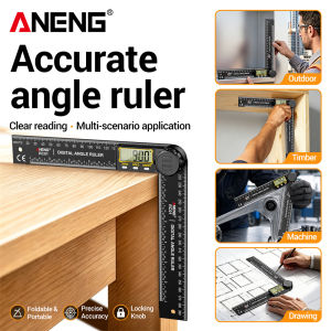 ANENG | 200mm Digital Display Angle Gauge Detector ANENG RC01 2 in 1 High Accuracy Mutifunction Scale Suitable for Woodworking Detection