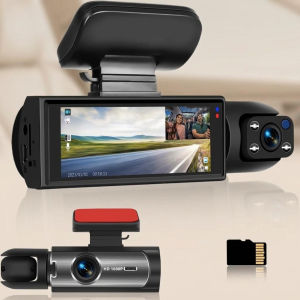 Camera Hành Trình Kép 1080P HD Với Camera Trước & Sau Tầm Nhìn Ban Đêm Hồng Ngoại Cảm Biến G Màn Hình IPS 3.16 Inch Thiết Bị Ghi Hình Ô Tô