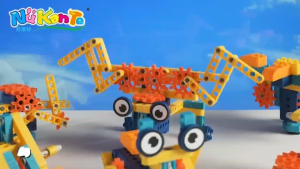 YUNLEO 180PCS Electric Science Education Building Block Large Particles Mechanical Gear