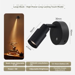 DENGFU | Rechargeable Night Light Adjustable Focus Aesthetic Hall Cabinet Lamp