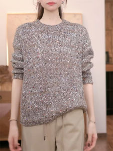 QINGNAER | Lazy Style Premium Gray Sweater