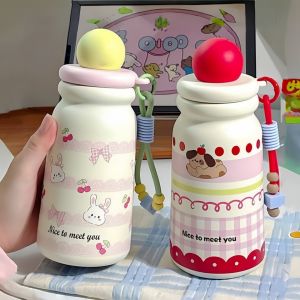 Cốc Nước Bằng Thép Không Gỉ 316 Dung Tích 500ml Có Ống Hút Cầm Tay Cách Nhiệt Cho Nữ Cốc Đựng Nước Cách Nhiệt Bằng Thép Không Gỉ