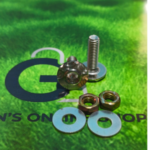 Mushroom Plate Bolts Set of 2 with Nut and Washer for Motorcycles