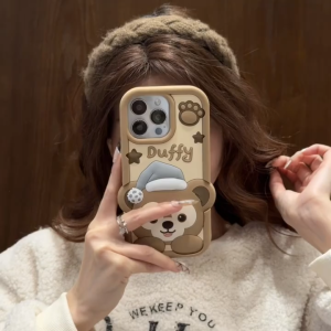 3D Cute Cartoon Miffy Silicone Phone Case for iPhone 11 12 13 14 15 16 Pro Max casing Soft silicone anti fall protective cover for iPhone16 case