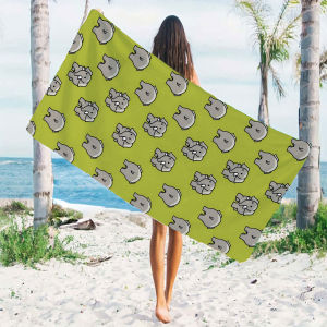 BILIBILI | Cute Olive Elephant Quick Drying Microfiber Beach Towel Lightweight for Swimming Camping Yoga - Bath Towel