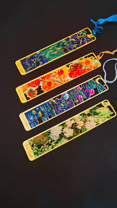 Penanda Logam Bunga Antik Gaya Cina Penanda Lukisan Terkenal Retro Kreatif Batasan Buku Pembatas