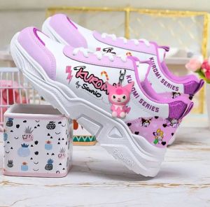 SZ | Kuromi Series 02 | Sneakers Anak Perempuan | Sepatu Anak Umur 3-9 Tahun | Sepatu Fashion Kids | Sepatu Anak Sekolah SD/TK/PAUD