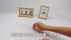 12pcs A4 Transparent File Storage Bag Plastic Envelope File Folder Bill Folders Student File Bag