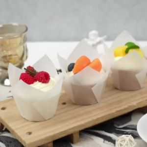 50PCS Paper Cupcake Liner Tulip Muffin Paper Cupcake Liner Wedding Birthday Party Disposable Baking Mold Baking Decoration Tool