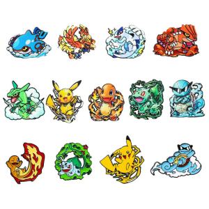 Bandai | 13 Chiếc Charmander Hoạt Hình Men Chân Trâm Kim Loại Thổ Cẩm Ve Áo Phù Hiệu Cho Ba Lô Quần Áo Thời Trang Phụ Kiện Trang Sức Quà Tặng Cho Bạn Bè