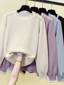 Export Export Tail Single Cut Label Original Order Leftover Stock Plus Size Womens Clothing Autumn Winter Sweater Loose Easiest for Match Sweater Bottoming Shirt