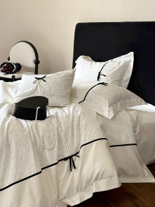 Pure Cotton 100S High Yarn Long Fiber Butterfly Knot Bedding Set Girls Heart Full Cotton Bedding Quilt Cover Sheet Pillowcase