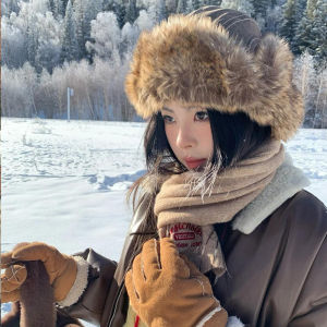 Retro Plush Warm Lei Feng Cap for Men And Women Autumn Winter Trendy Northeast Hat Cycling Windproof Ear Protection Cap