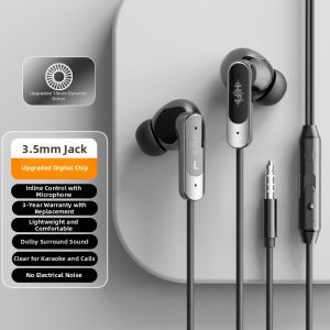 ERYE | Wired In-ear High-Quality Noise-Cancelling Gaming Music Earphones with Heavy Bass Type-C