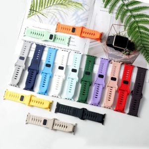Soft Silicone Strap For Apple Watch Ultra 3 2 Band 49mm Rubber Bracelet For iWatch Serise 11 10 9 8 7 6 5 4 SE3 46mm 44mm 45mm 42mm 41mm 42mm 38mm