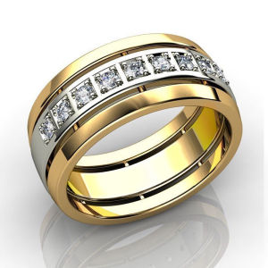 Huitan 2021 New Couple Rings for Women/Men Wedding Anniversary Ring with Shiny CZ Eternity Accessories Classic Jewelry Wholesale