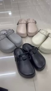 S รองเท้าหัวโต รุ่น AP-9981 รองเท้านุ่มใส่สบายเท้า ราคาป้าย 299.-  Size 36-40 สี กรม ขาวครีม ครีม ดำ เทา ใส่ได้ทั้งชายหญิง