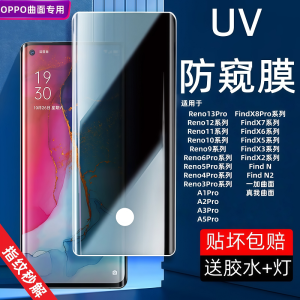 High Definition Blue Light Filter Tempered Glass Film for OPPO Reno Series Curved Surface Protection Privacy Screen Guard