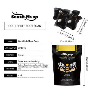 South Moon Joint Care Soaking Beads Pain Care Gout Relief Foot Soak Fat Burning Foot Bath Soak Promote Blood Circulation Improve Sleep Stress Foot Bath(7pieces)