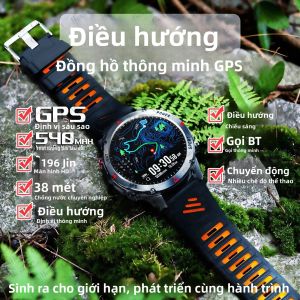 Đồng Hồ Thông Minh GPS Hai Băng Tần T-Rex 3 Dành Cho Nam Chống Nước 5ATM IP69K Màn Hình AMOLED HD Tích Hợp La Bàn Đo Độ Cao Theo Dõi Nhịp Tim Và Nhiều Chức Năng Khác