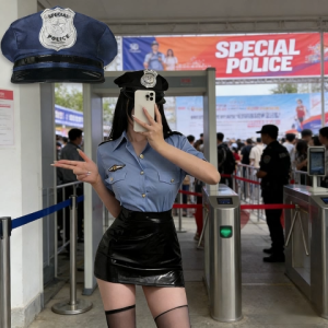 Creative Police Cap Cosplay Hat Men Women Police Hat Role Play Fun Prop Masquerade Supply Black/Blue