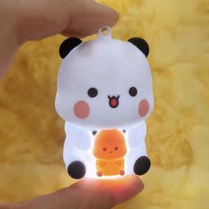 New Cartoon Kawaii Bubu Dudu Can Say I Love You Voice Toys Keychain With 3 Voices Bag Decoration Couple Gifts With Night Light