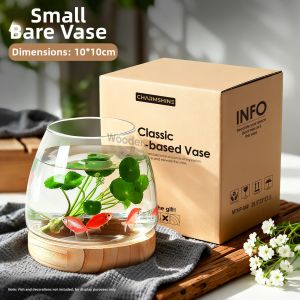 CHONGXIAOSHUAI | Transparent Eco-friendly Creative Round Small Glowing Fish Tank