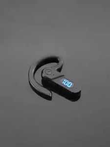Kebidumei | KEBIDUMEI Wireless Bluetooth Earphone Ear Hook Headphone 180 Rotation Left and Right Ear Wear Headset LED Display Earbud