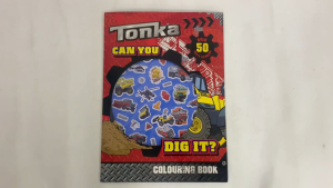 Tonka Construction Trucks Puffy Stickers Colouring Book For Kids to Color