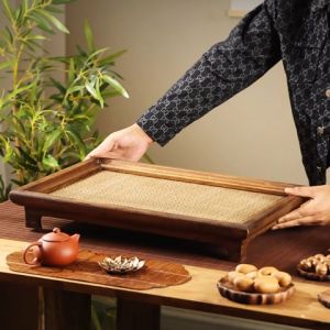 ถาดไม้ บัวหงาย ถาดไม้สาน ถาดวางบิล ถาดสี่เหลี่ยมใส่ของ ถาดเสริฟน้ำ ถาดรองอาหาร มีหลายขนาดให้เลือก