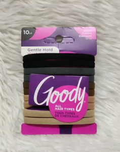 Goody Gentle Hold Ouchless Hair Elastics Soft Stretch Ponytail Hair Ties Neutral Colors 10pcs