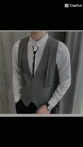 áo gile áo gile nam phong cách hàn quốc cực chất thiết kế đai 2 bên sang chảnh đơn giản mà tinh tế chất vải dày dặn thoáng mát - N41