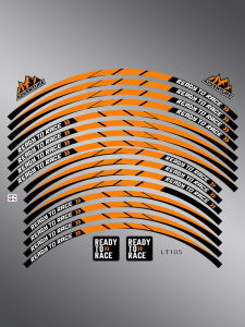 สติกเกอร์มุกสําหรับ KTM Rally รถจักรยานยนต์กันน้ําสะท้อนแสงล้อ Hub Decal เหมาะสําหรับ 390 ADV 890 1290 รุ่น