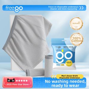 Freego | Sterilized Disposable Mens Boxer Shorts Cotton 3 Pcs