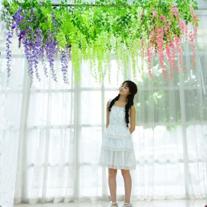 1/12pcs 110cm Wisteria Artificial Flowers Vine Garland Wedding Arch Decoration Fake Plants Foliage Rattan Trailing Faux Flowers Ivy Wall