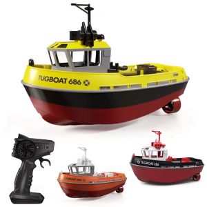 2.4G 1/72 686 Rc Boat Powerful Dual Motor Wireless Electric Remote Control Tugboat Model Toys for Boys Gift